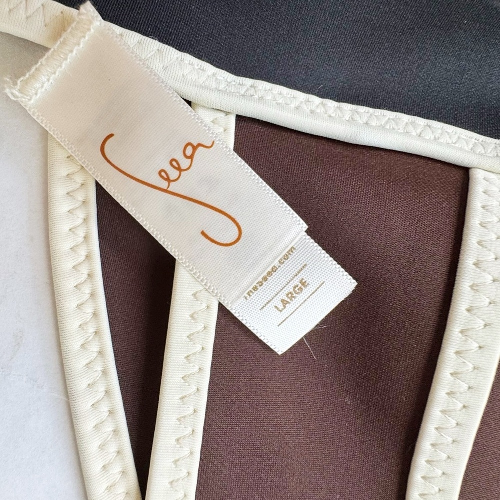 Seea x Free People Darla Top in Cappucino/Black | LARGE NWT - Picture 6 of 8